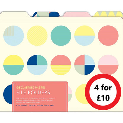 Geometric Pastel File Folders