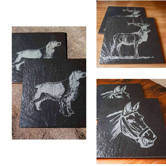 Slate Coasters - Animals