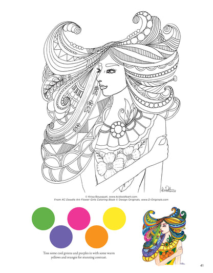 KC Doodle Art Colouring Books