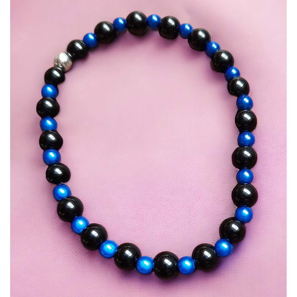 Black Agate & Miracle Bead Bracelets