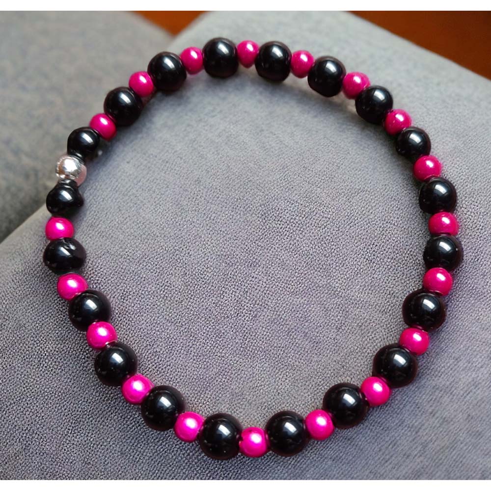 Black Agate & Miracle Bead Bracelets