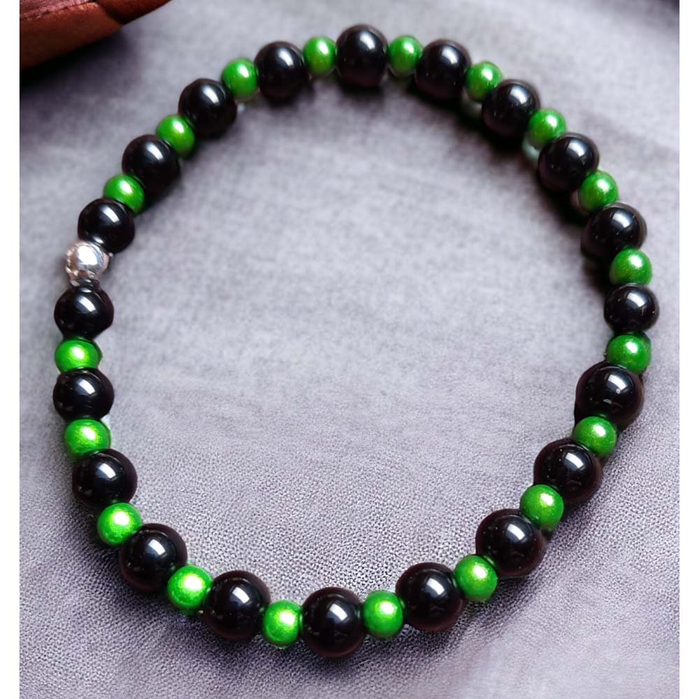 Black Agate & Miracle Bead Bracelets