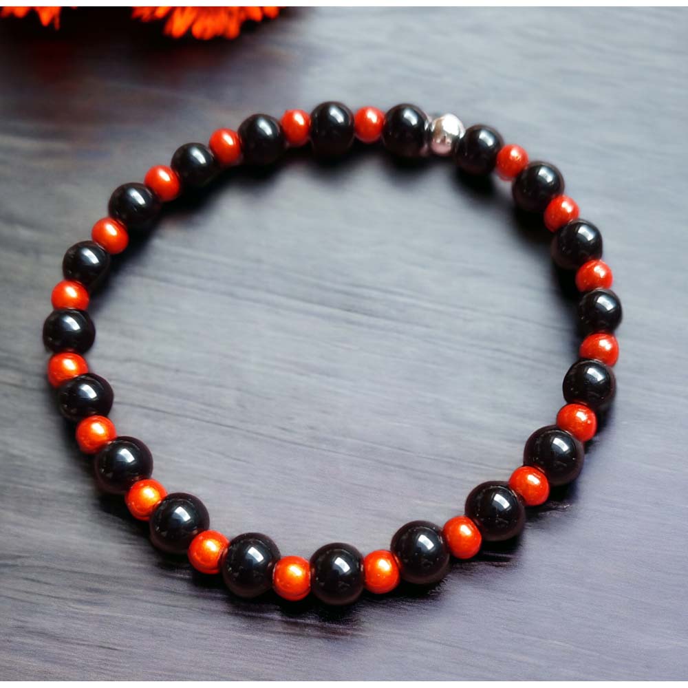 Black Agate & Miracle Bead Bracelets