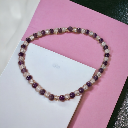 Amethyst & Glass Necklace