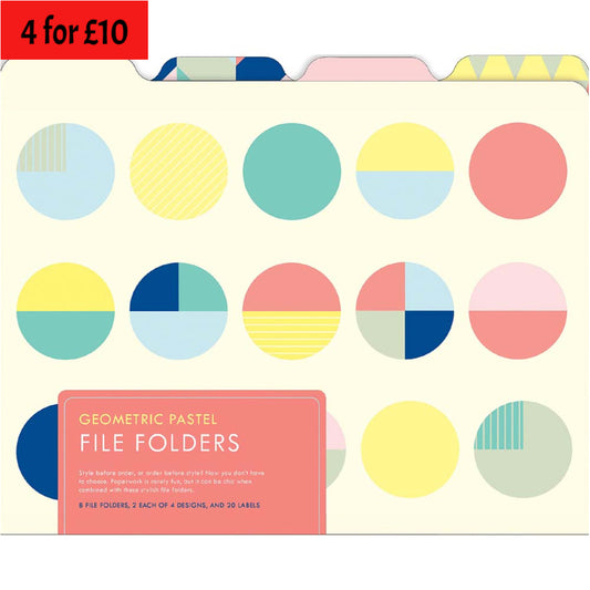 Geometric Pastel File Folders