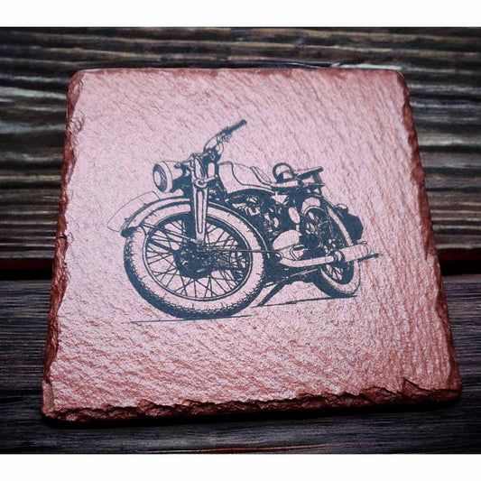 Pair of Slate Coasters - Vintage Bike