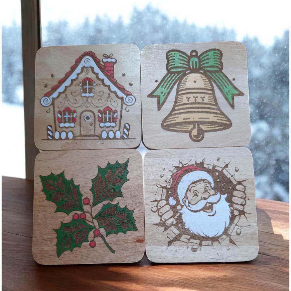 Set of 4 Christmas Coasters