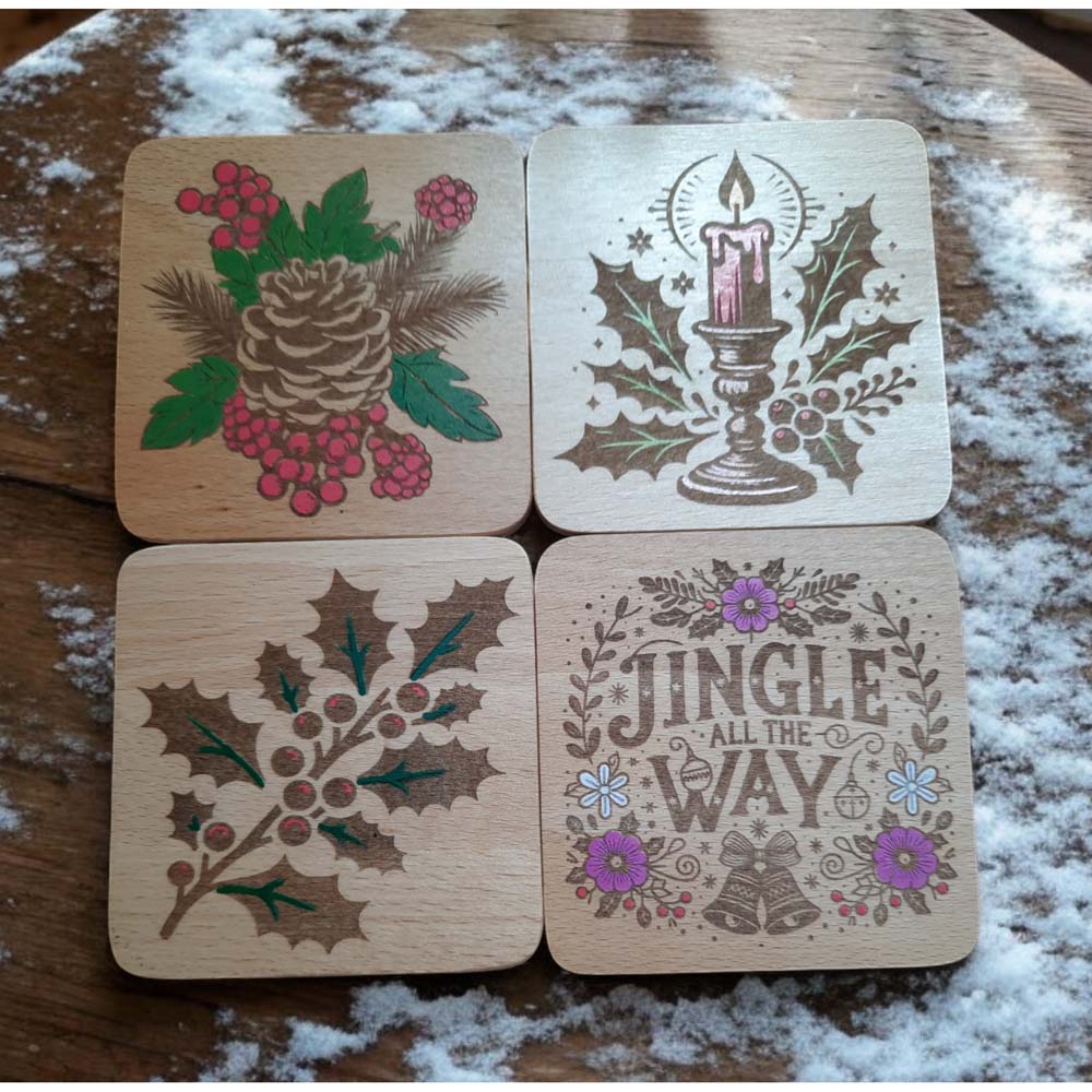 Set of 4 Christmas Coasters