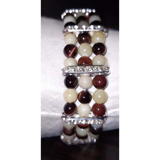 Tigers Eye & Quartz Bracelet