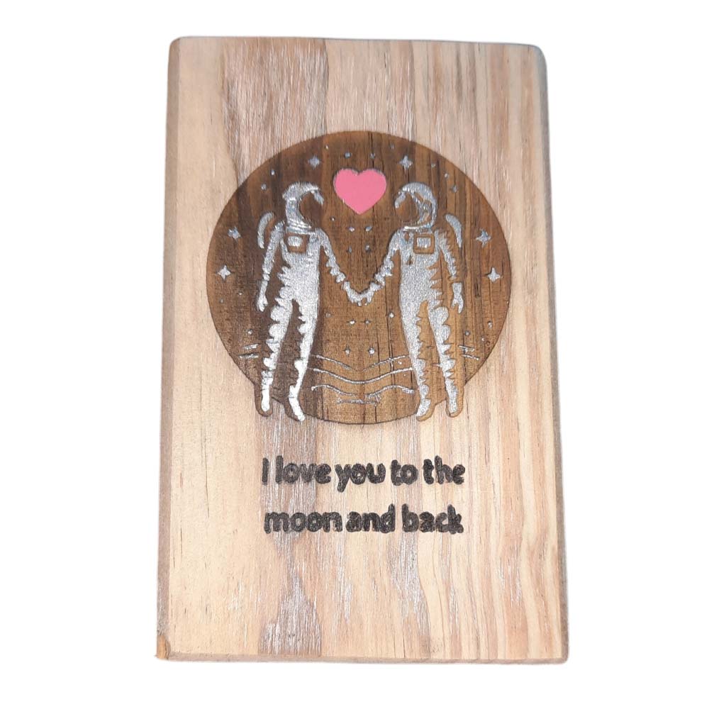 Woodblock:  I Love You to the Moon and Back