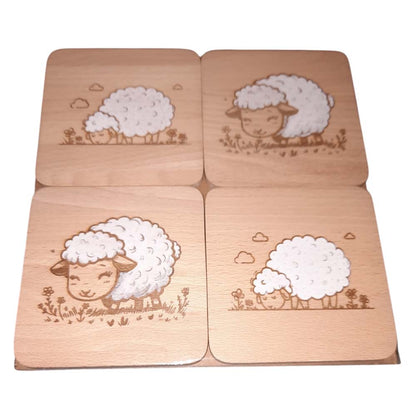 Fluffy Sheep Coasters