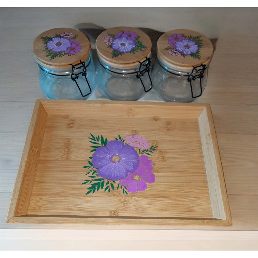 Storage Jars & Tray Set