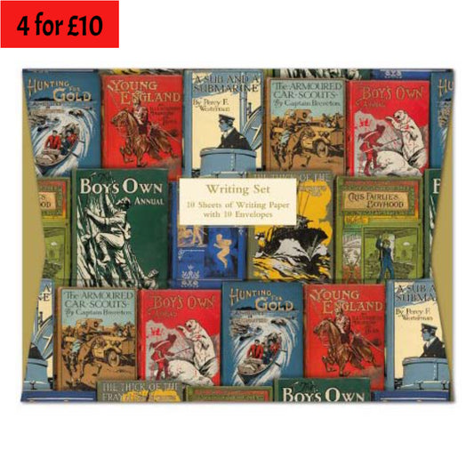 Boys Own Book Covers Writing Set