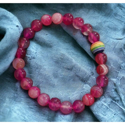 'A Little Pride' natural stone bracelets