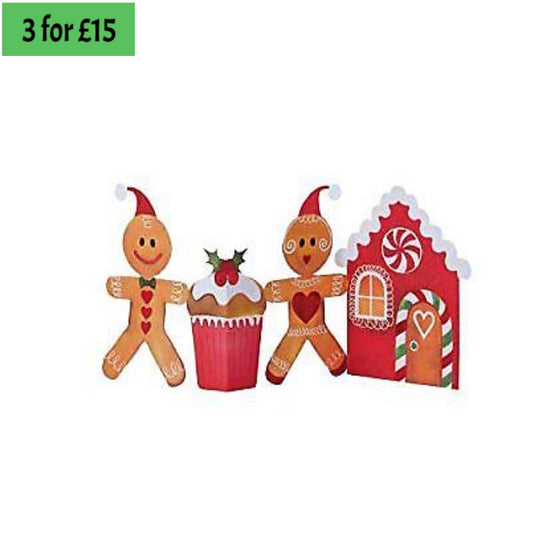 Gingerbread Tri-fold Christmas Cards