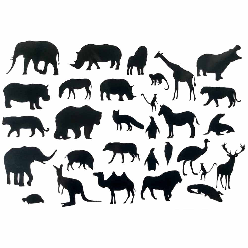 Zoo / Wildlife Animal Silhouettes (Set of 30)