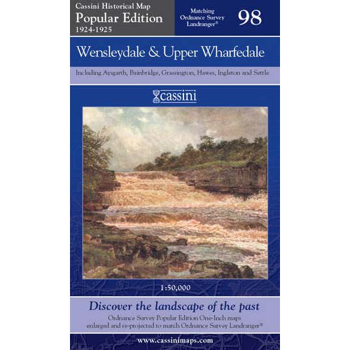 Wensleydale & Upper Wharfedale Popular Edition Map 1924-1925