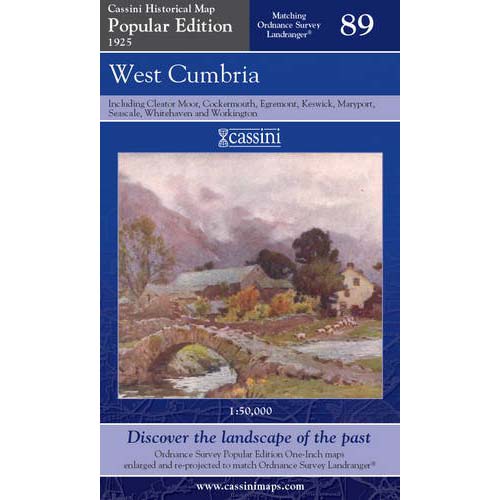 West Cumbria  1925  Popular Edition Map