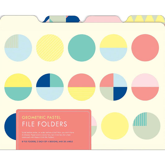 Geometric Pastel File Folders