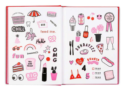 Girl Power Journal / Notebook with Stickers